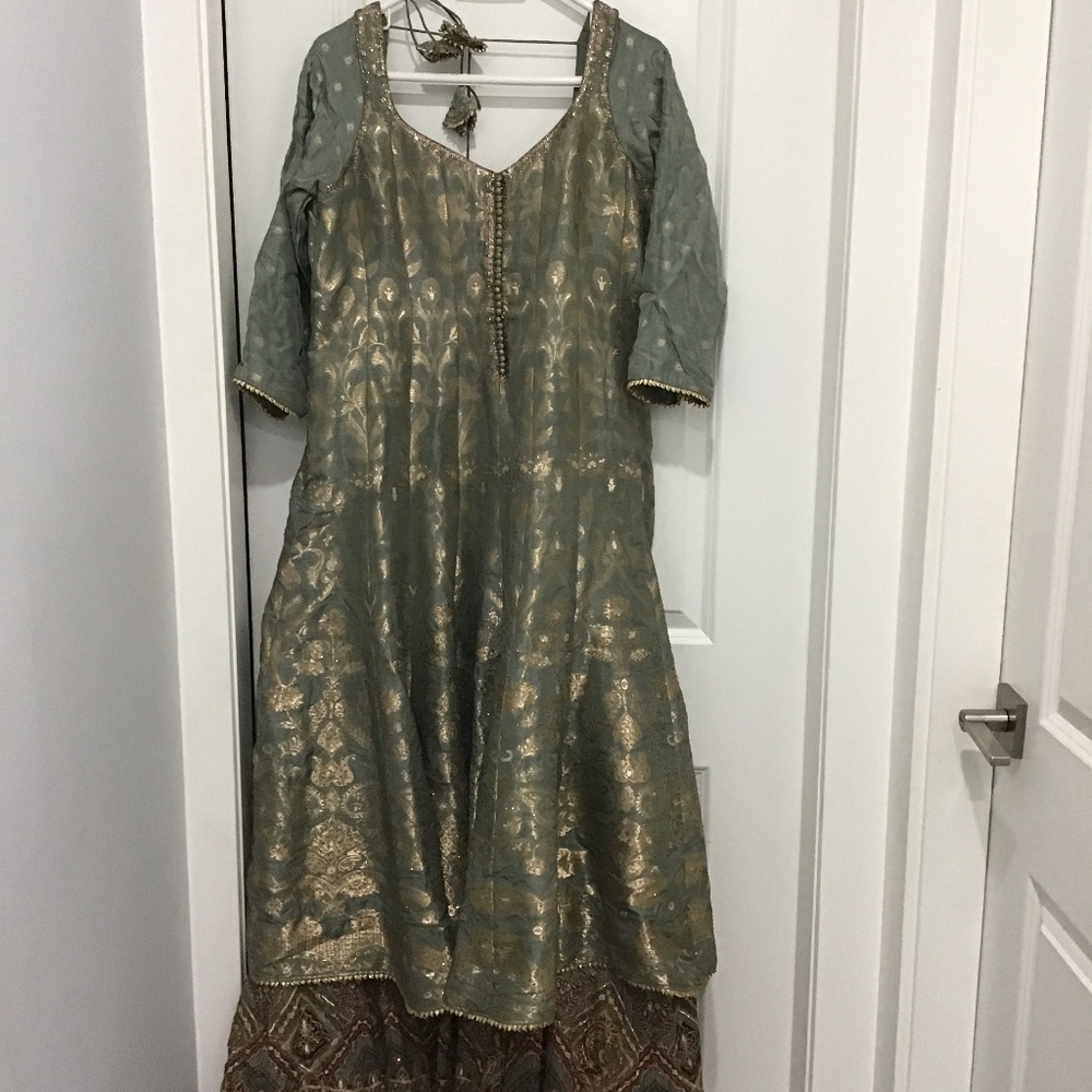 One piece dress with dupatta for  Indian weddings or receptions or any occassion